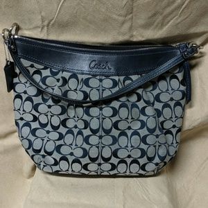 Navy blue Coach hobo bag